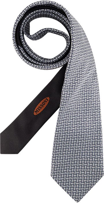 MISSONI Herren Krawatte grau Gemustert