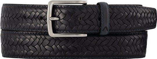 Alberto Herren Gürtel blau Leder geprägt