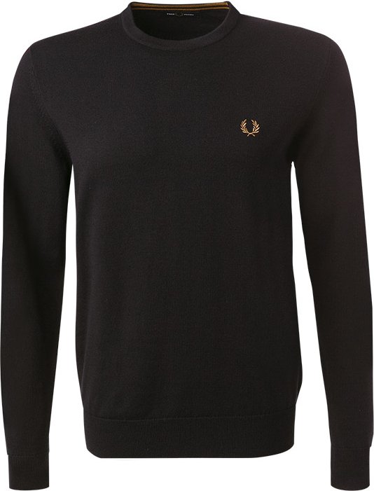 Fred Perry Herren Pullover schwarz unifarben