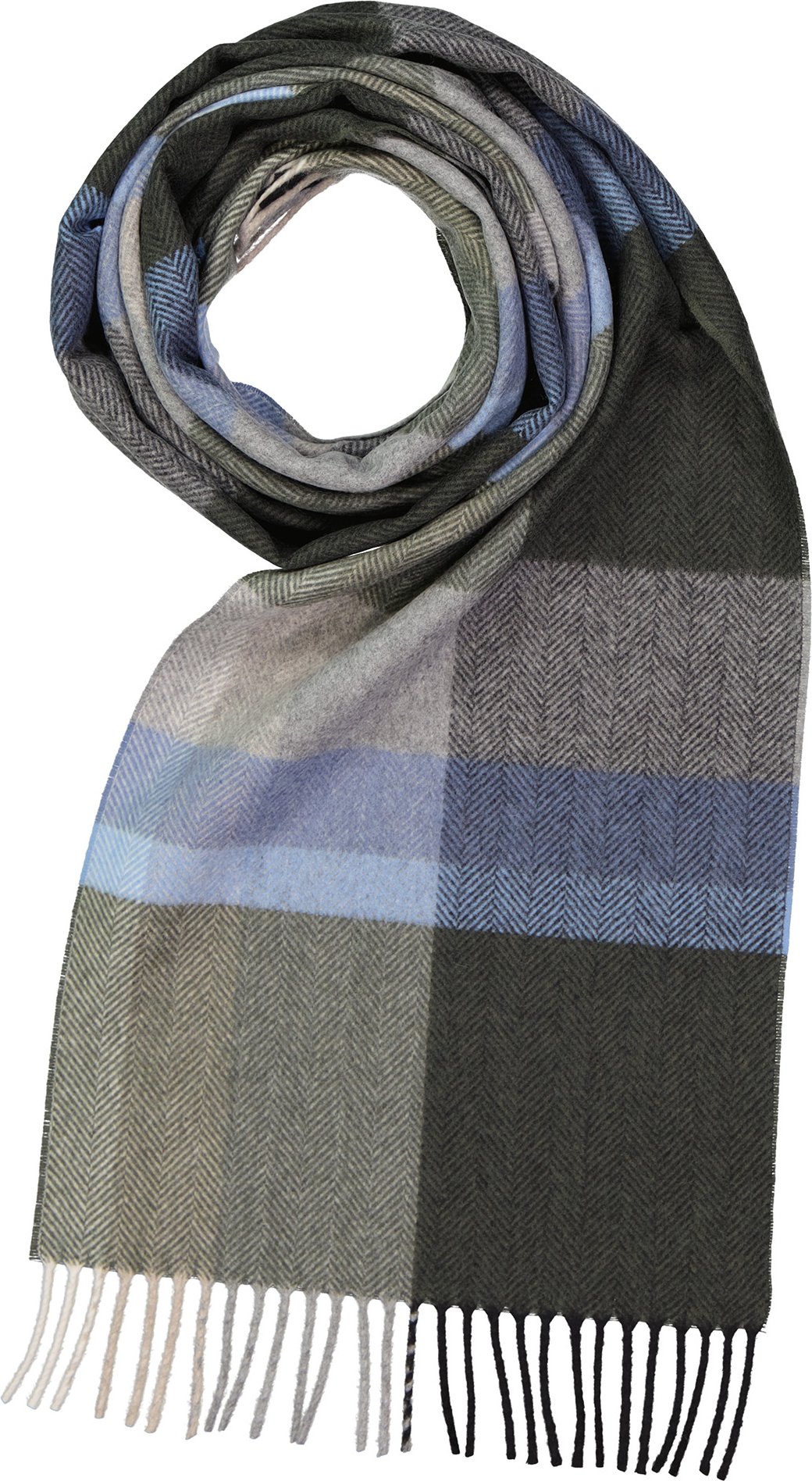 DANTE Herren Schal grün Kashmere-Wolle