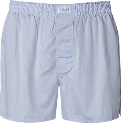 Novila Herren Boxershorts blau Reine Baumwolle unifarben