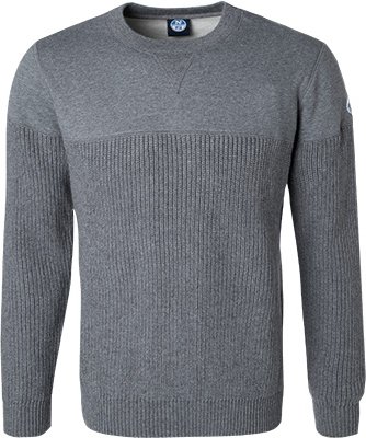 Thumbnail - NORTH SAILS Herren Pullover grau unifarben