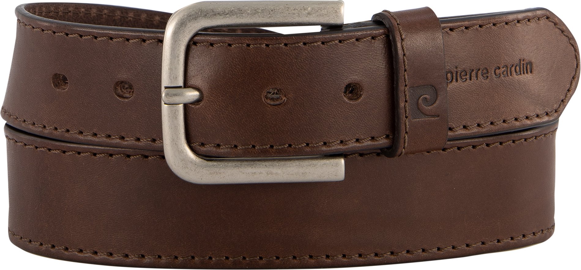 Thumbnail - Pierre Cardin Herren Gürtel braun Glattleder