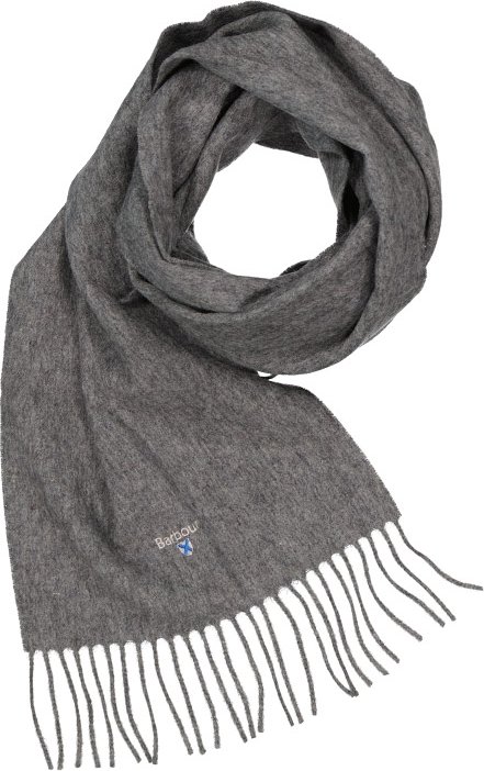 Barbour Herren Schal grau Lamm-Wolle