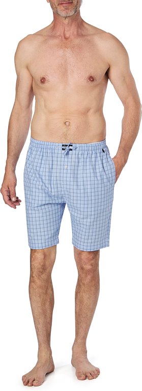 Polo Ralph Lauren Herren Pyjamashorts blau Baumwolle & Mix Kariert