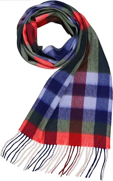 Ascot Herren Schal mehrfarbig Kashmere-Wolle kariert