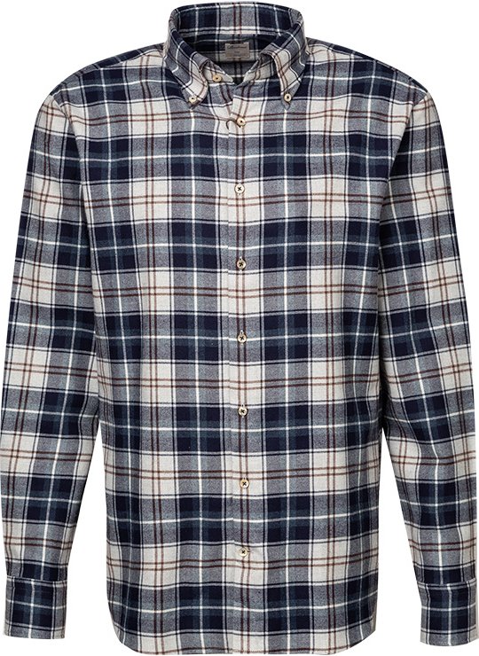 Stenströms Herren Hemd blau kariert