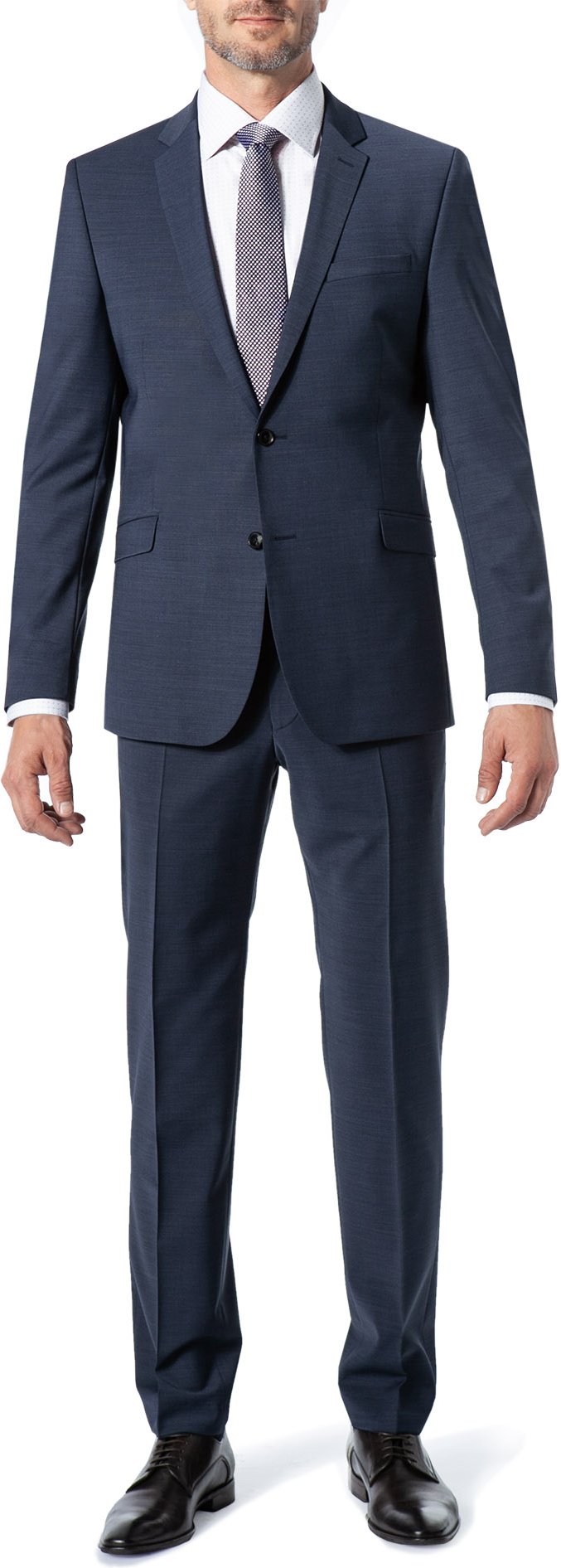Thumbnail - Strellson Herren Anzug blau meliert Slim Fit