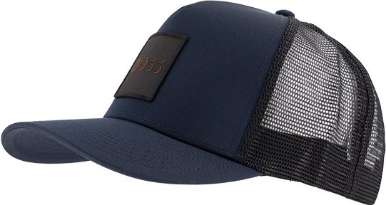 BOSS Orange Herren Cap blau Mikrofaser