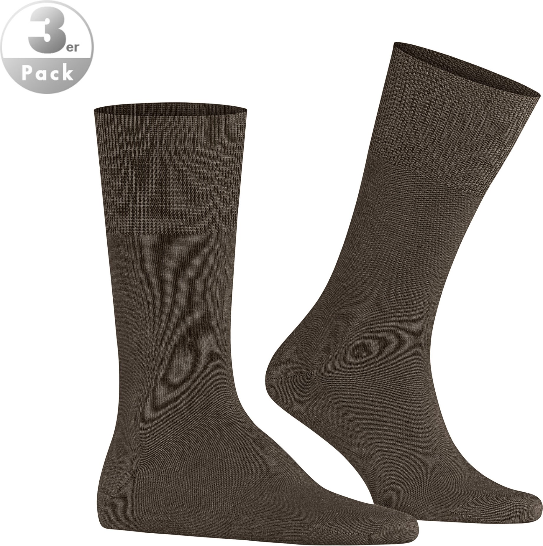 Thumbnail - Falke Herren Socken grün Merinowolle unifarben