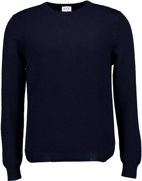 FTC Cashmere Herren Pullover blau unifarben