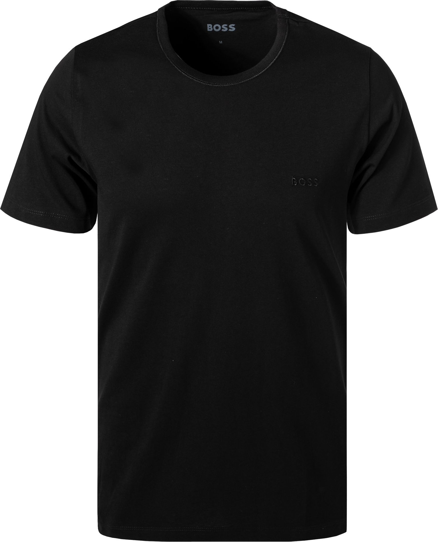 Thumbnail - BOSS Black Herren T-Shirts schwarz Reine Baumwolle unifarben
