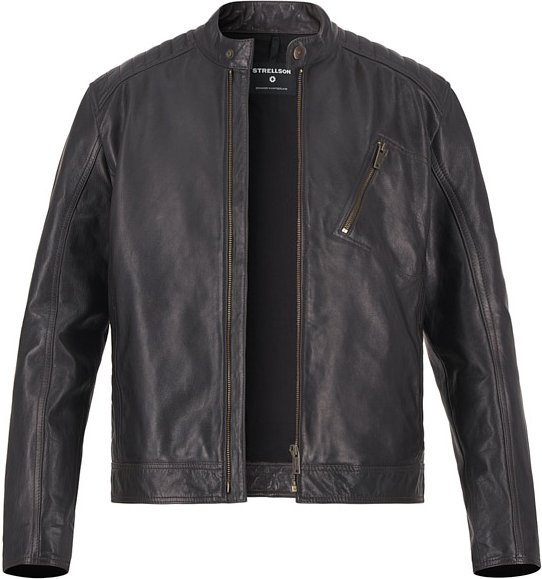 Thumbnail - Strellson Herren Lederjacke braun unifarben