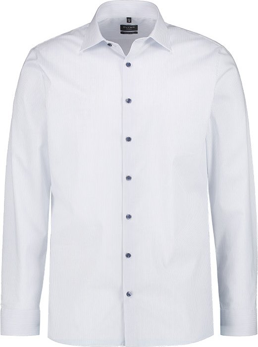 Thumbnail - OLYMP Herren Hemd blau gestreift Slim Fit
