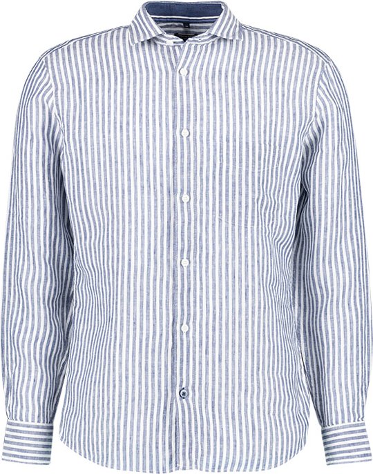 OLYMP Herren Hemd blau gestreift