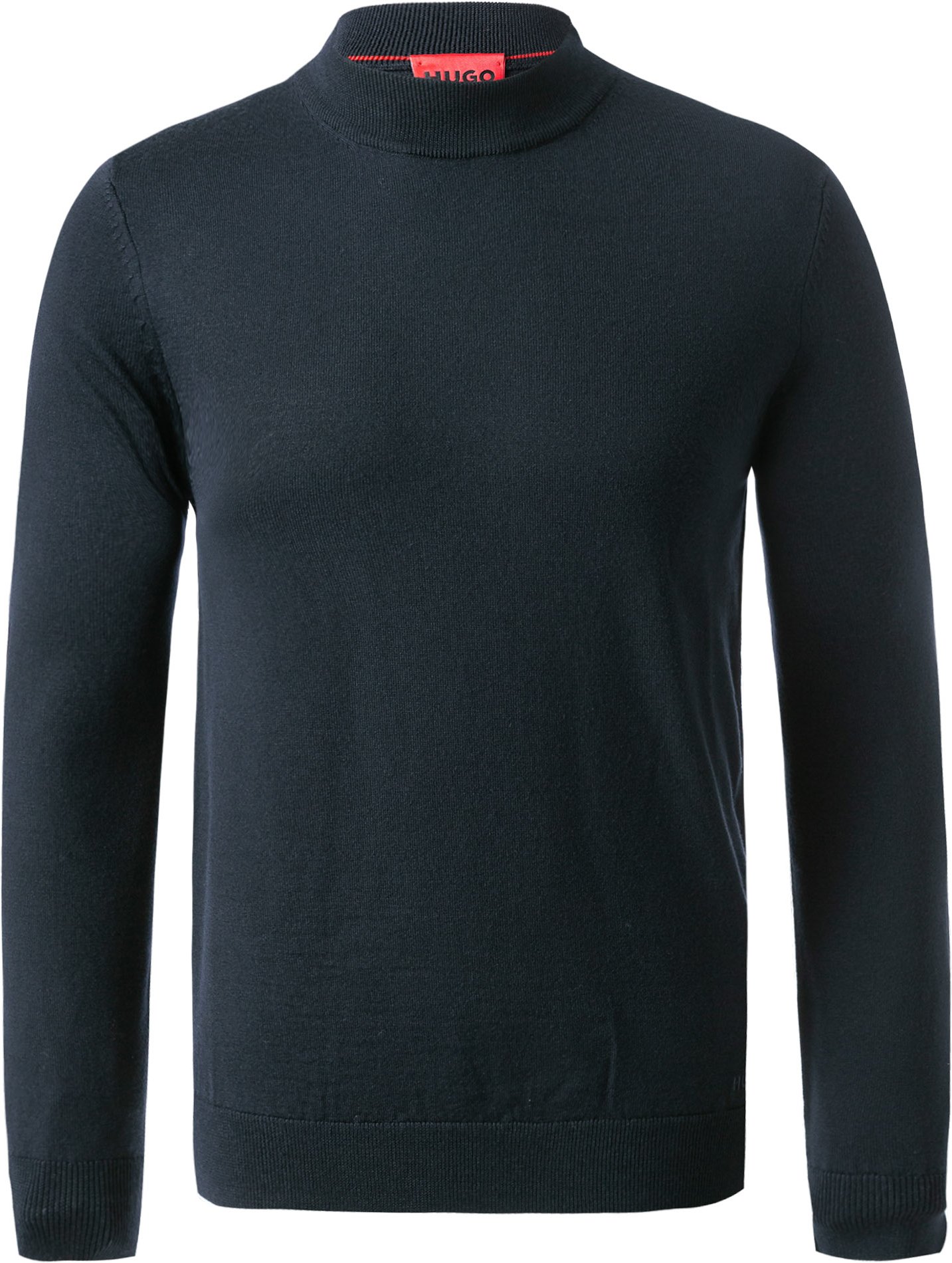 HUGO Herren Stehkragenpullover blau unifarben