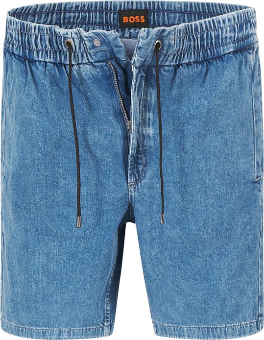 BOSS Orange Herren Jeansshorts blau
