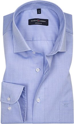 CasaModa Herren Hemd blau meliert