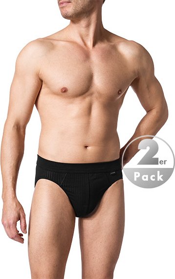 Thumbnail - Schiesser Herren Rio-Slip schwarz Baumwolle & Mix unifarben