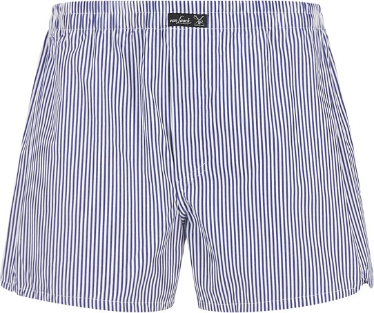 van Laack Herren Unterwäsche blau Reine Baumwolle Gestreift