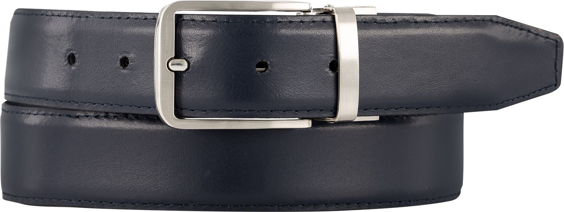 Thumbnail - Lindenmann Herren Wendegürtel blau Glattleder