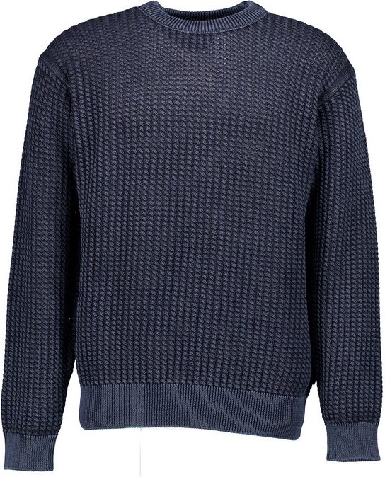 BOSS Orange Herren Pullover blau Gemustert