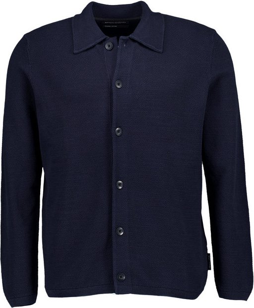 Marc O'Polo Herren Cardigan blau unifarben