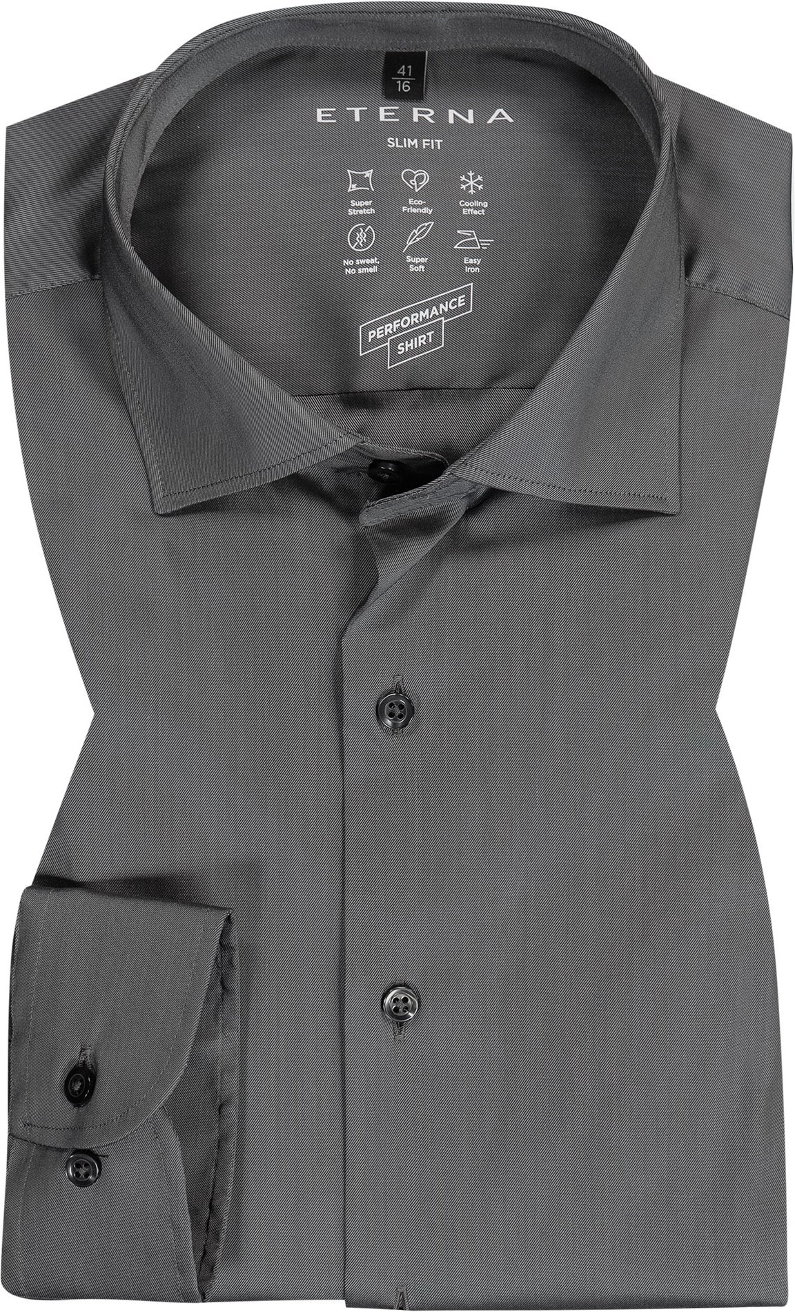 ETERNA Herren Hemd grau Slim Fit