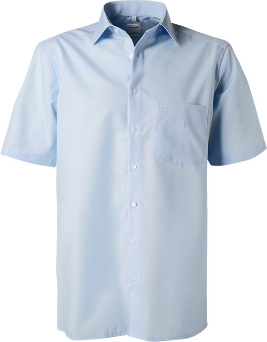 Thumbnail - OLYMP Herren Kurzarmhemd blau Comfort Fit