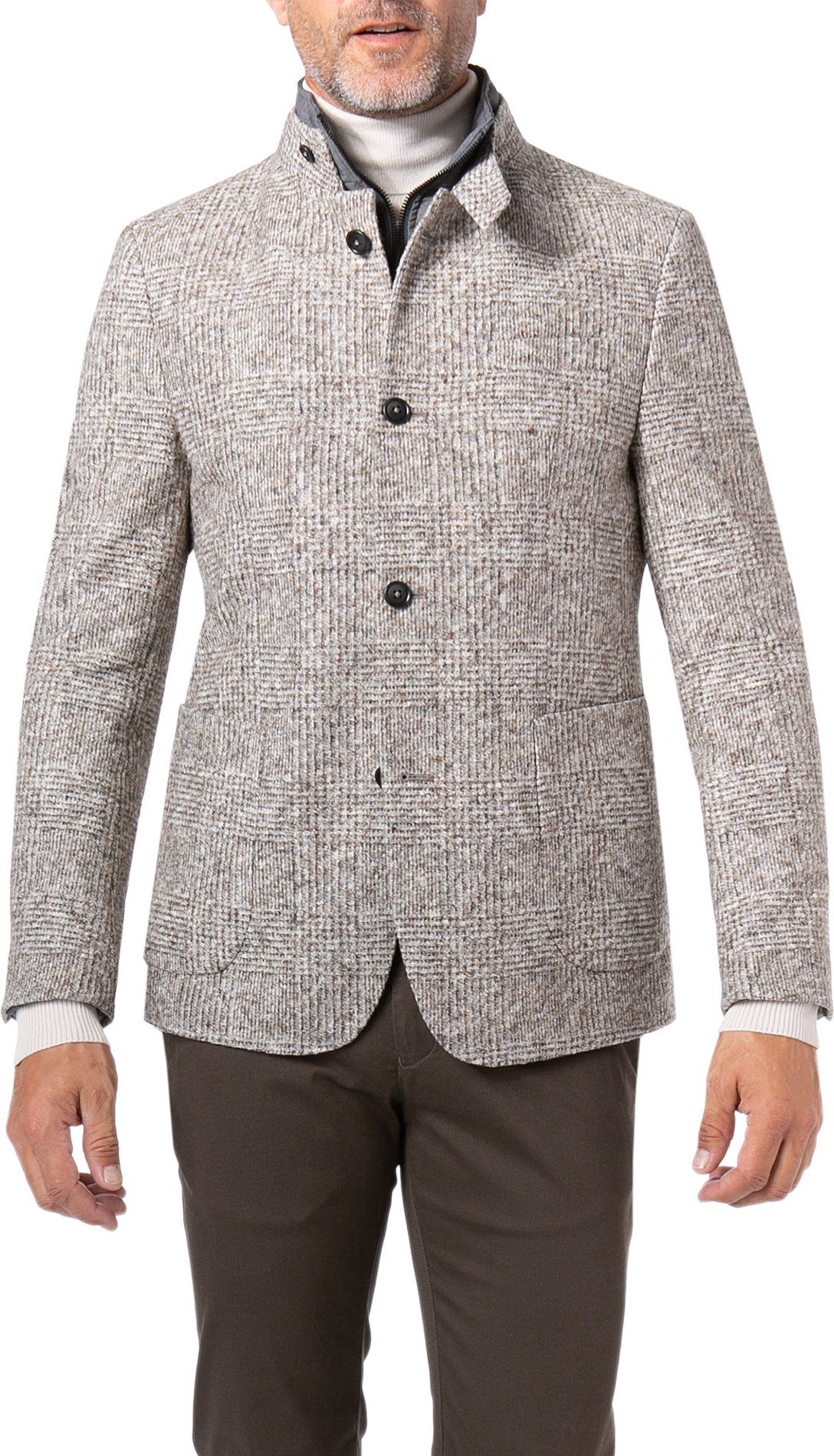 Thumbnail - HECHTER PARIS Herren Sakko beige meliert