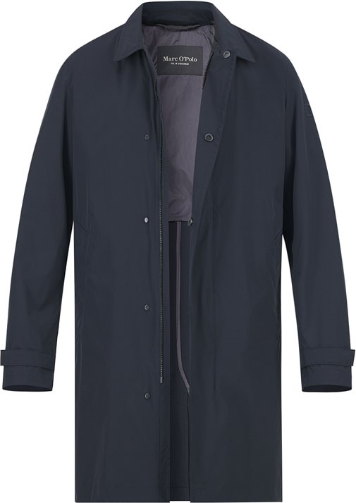 Marc O'Polo Herren Mantel blau unifarben