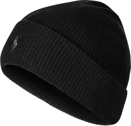 Polo Ralph Lauren Herren Mütze schwarz Kaschmirwolle