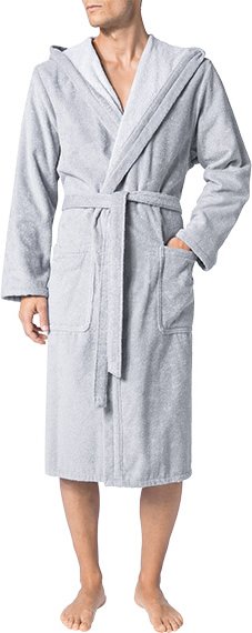 JOOP! Herren Bademantel grau Baumwolle & Mix unifarben