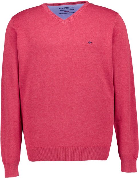 Thumbnail - Fynch-Hatton Herren Pullover rot unifarben