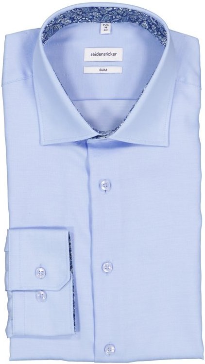 Seidensticker Herren Hemd blau Slim Fit