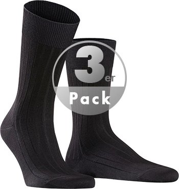 Thumbnail - Falke Herren Socke schwarz Baumwolle & Mix unifarben