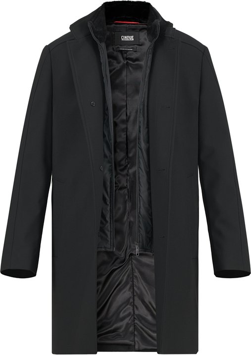 CINQUE Herren Mantel schwarz unifarben