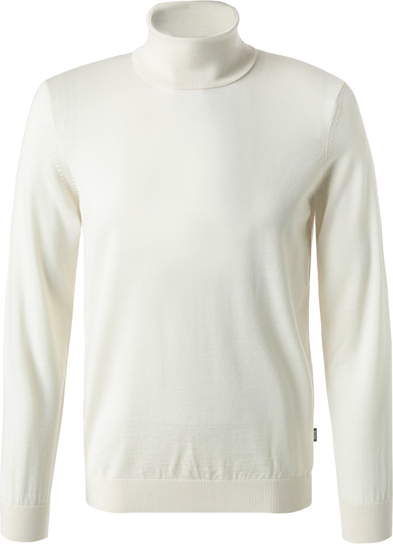 BOSS Black Herren Rollkragenpullover weiß unifarben