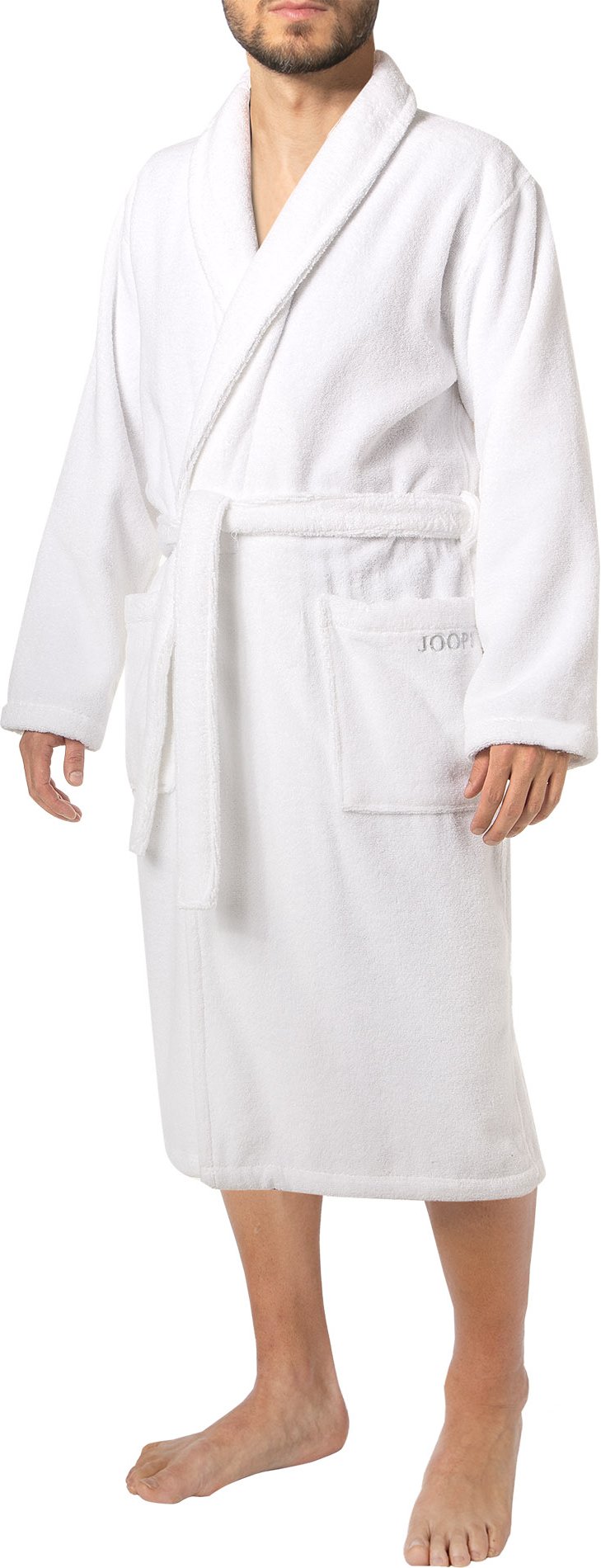 Thumbnail - JOOP! Herren Bademantel weiß Baumwolle & Mix unifarben