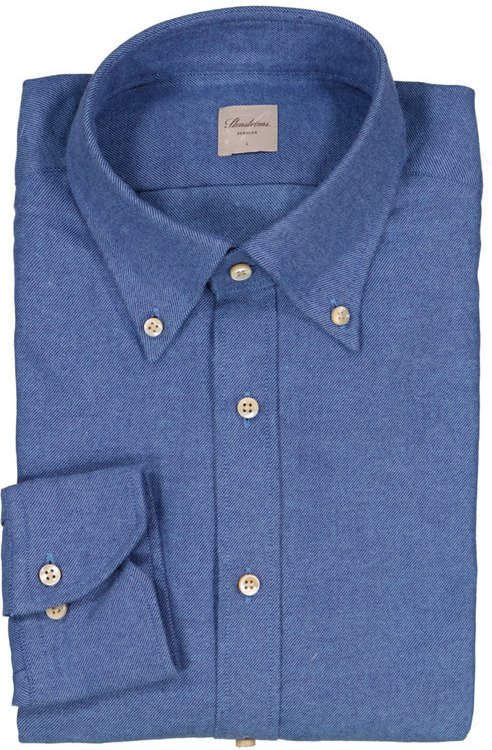 Stenströms Herren Hemd blau meliert