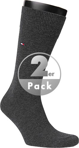 Thumbnail - Tommy Hilfiger Herren Socken grau Baumwolle & Mix unifarben