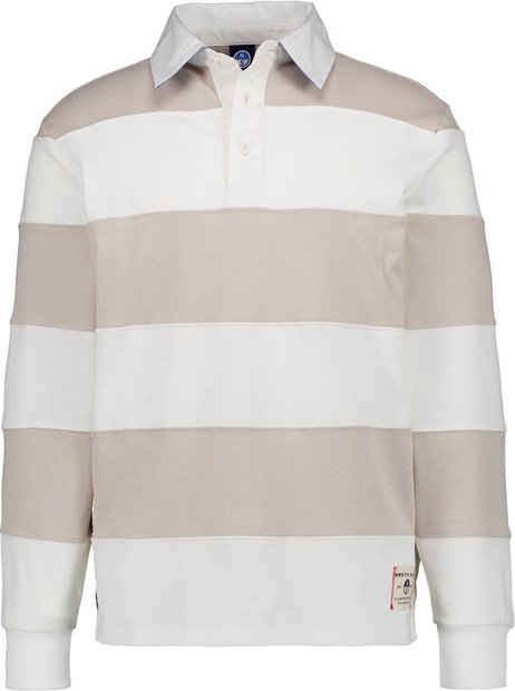 Thumbnail - NORTH SAILS Herren Polo-Shirt beige,weiß gestreift