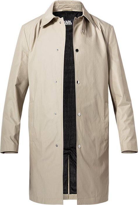 Thumbnail - KARL LAGERFELD Herren Mantel beige unifarben