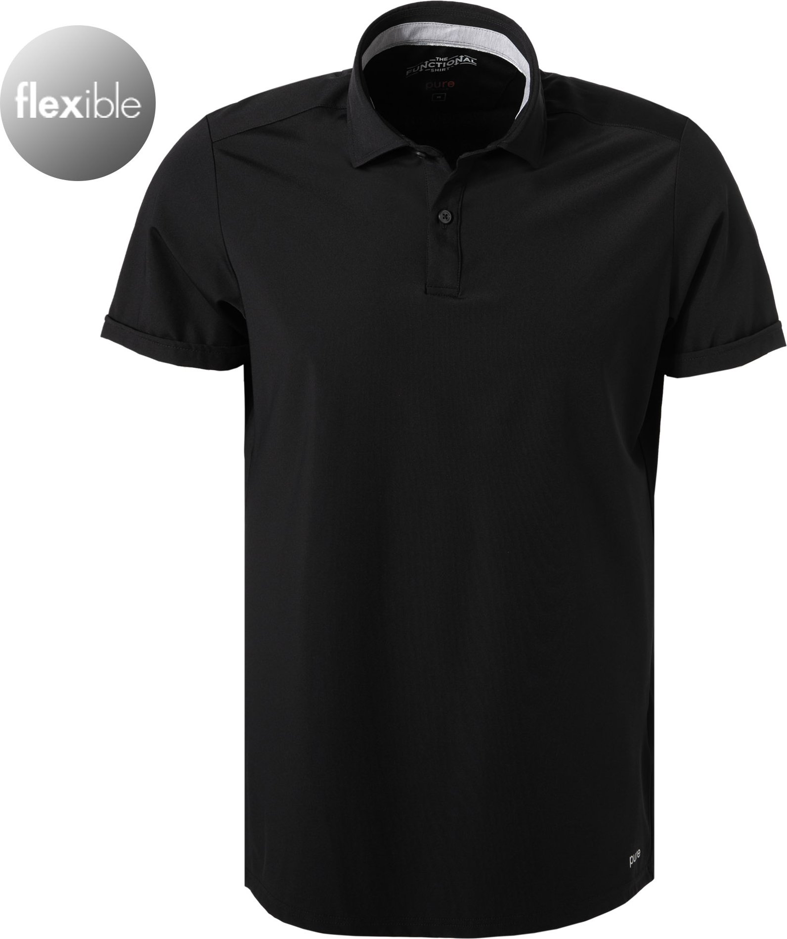 PURE Herren Polo-Shirt schwarz