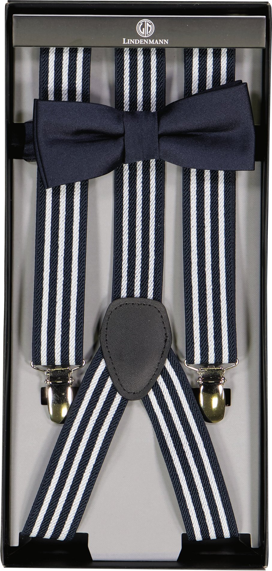 Lindenmann Herren Hosenträger/Schleife Set blau