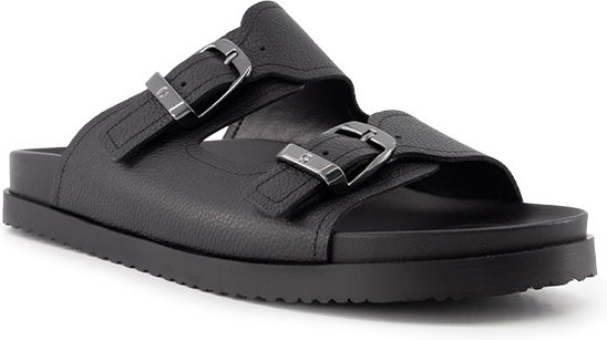 AIGNER Herren Pantoletten schwarz Glattleder