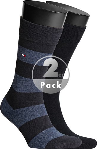 Tommy Hilfiger Herren Socken blau Baumwolle & Mix Gestreift