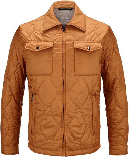 MILESTONE Herren Steppjacke orange uni mit Motiv