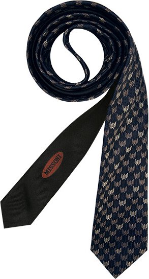 MISSONI Herren Krawatte schwarz Gemustert