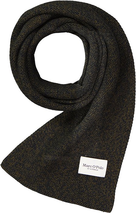 Marc O'Polo Herren Schal blau Baumwolle & Mix meliert